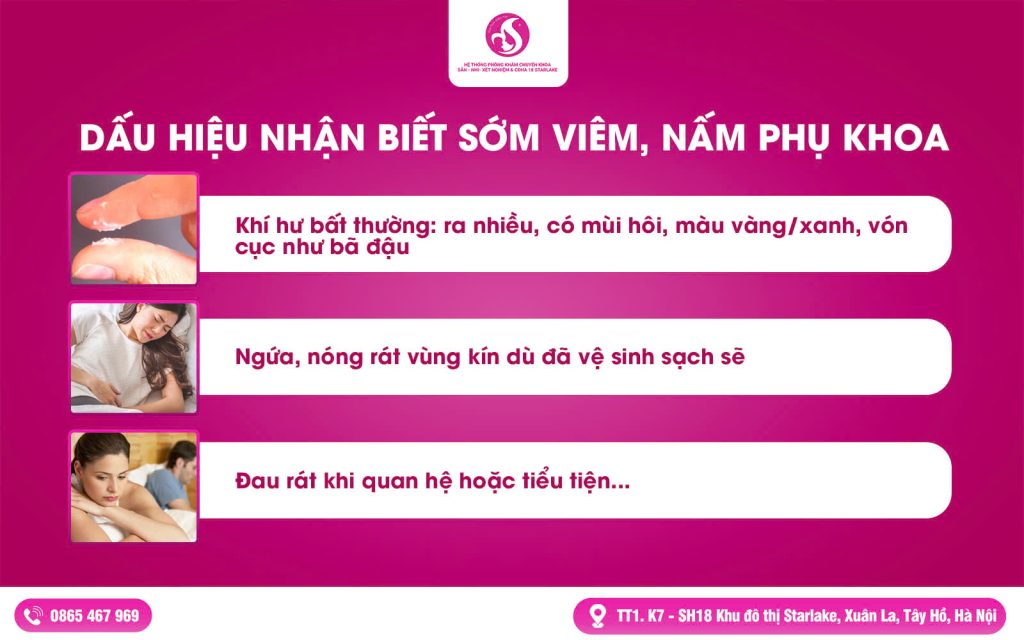 Dấu Hiệu Nhận Biết Sớm Viêm, Nấm Phụ Khoa